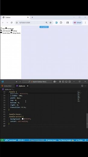 ⚡Stylish Sidebar Menu