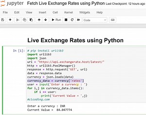 Live Exchange Rates using Python | Python Coding