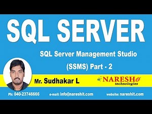 SQL Server Management Studio - SSMS Part-2 | SQL Server Tutorial