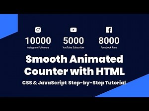 Smooth Animated Counter with HTML, CSS & JavaScript Step-by-Step Tutorial