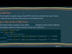 How to Dynamically Change the Selected Option in a select Tag Using PHP Value