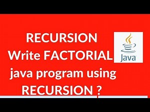 #21 : Factorial using recursion in java || Interview programming questions