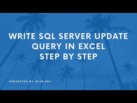 Write update query / statement in excel for bulk data - step-by-step