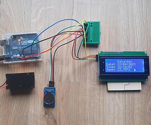 Real Time Clock : Arduino UNO   DS3231 Rtc Module   LCD 20x4 I2C