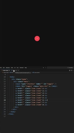 Pure CSS Radial Menu with Checkbox Hack | HTML & CSS Animation #html#css