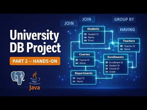 Build a University Database from Scratch | SQL Hands-On Project with PostgreSQL | Part 2