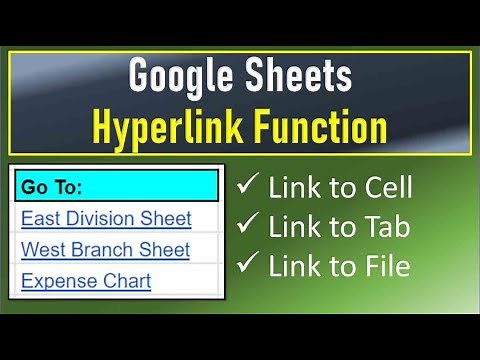 Google Sheets Hyperlink Function