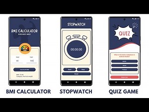 Top 3 Android Apps in Android Studio using Kotlin | Tutorial for Beginners