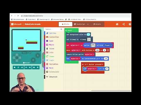 How to code a Makecode Arcade Sprite to move with Gravity