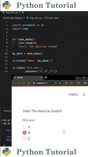 Speed Up Your Streamlit App with Caching | Python Tutorial