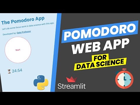 Let's Build a Pomodoro Web App for Data Science | Streamlit #15