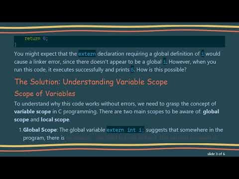Understanding the extern Declaration: Why No Linker Error?