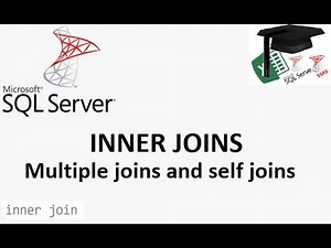 MS SQL tutorial on inner joins, multiple inner joins and joining to same table multiple times.