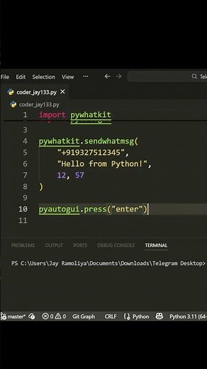 Send WhatsApp Message Using Python | Step-by-Step Automation for Beginners #python
