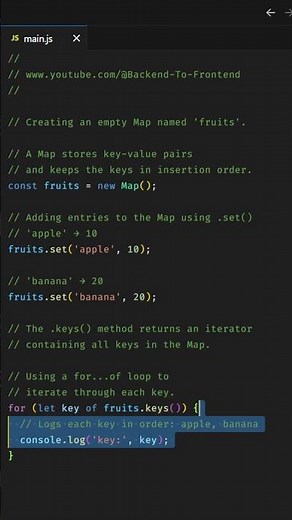 JavaScript Map.keys() — Get All Keys in Seconds! 🍎🍌⚡