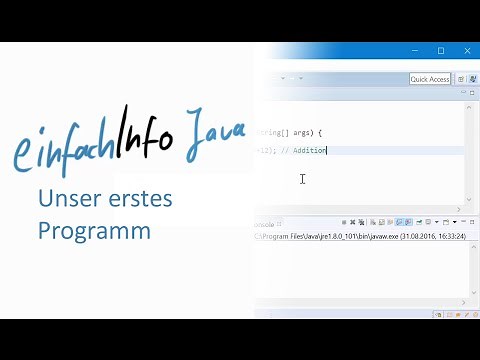 01 Unser erstes Programm - Einführung in Java und Eclipse