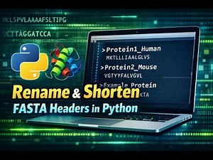 Rename & Edit FASTA Protein File Names in Python | Shorten FASTA Headers Easily