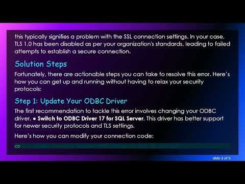 Resolving the pyodbc Operational Error 08001: A Guide to SSL Security Issues