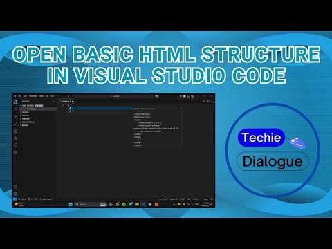 How to Open Basic HTML Structure in Visual Studio Code