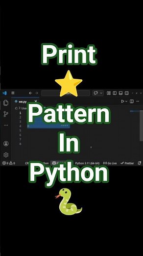 Print Star Pattern in Python ⭐ Interview Question