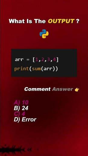 99% Beginners Get This Python Output Wrong! 😱 | Python sum() Question #coding #python