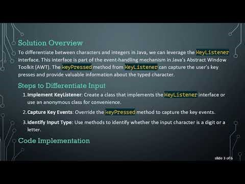 Differentiate Between Chars and Integers Using Java KeyListener