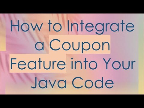 How to Integrate a Coupon Feature into Your Java Code