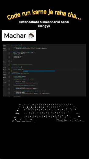 Enter Dabane ke bad kya hua 👀🦟🦟💀 #codingjourney #adityas #automobile #coding #javabeginner