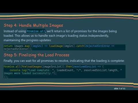 Efficiently Pre-load Images in JavaScript with Progress Tracking