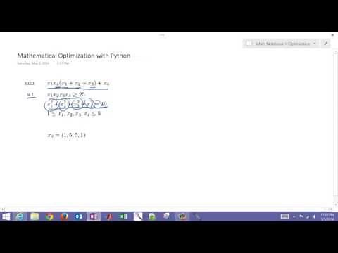 Mathematical Optimization with Python