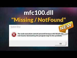 Fix MFC100.dll Missing / Not Found Error in Windows 11/10/8 - The Code Execution Cannot proceed