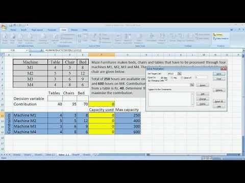 Excel Solver + SUMPRODUCT for Linear Programming (Full Setup Explained)