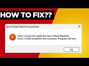 Fix Java Virtual Machine Launcher Error Could Not Open / Launch The Launcher Again Minecraft