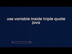 use variable inside triple quote java
