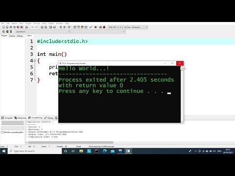 C Program to Print "Hello World" | First C Program