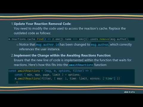 How to Remove User Reactions in Discord.js