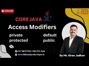 Access Modifiers in Java | Learn with Mr. Kiran Jadhav