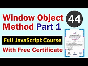 Window Object Method in JavaScript Part 1