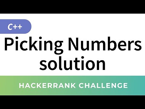 HackerRank Solution: Picking Numbers in C++