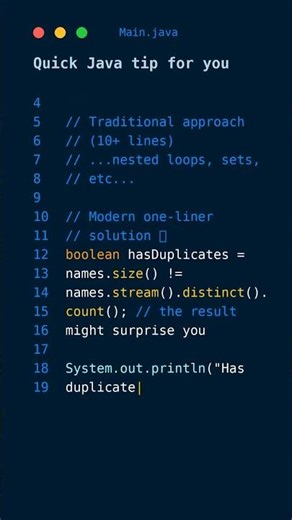 How I write cleaner Java code with one line 🔥 #coding #programming #java