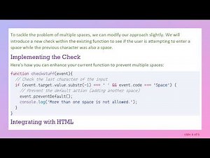 Prevent Multiple Spaces in Text Inputs with JavaScript
