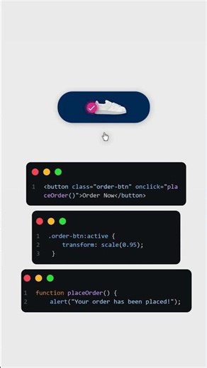Craze Order button (HTML,CSS,JS) #coding #python #htmljavascript #css #htmlcss #html #js #javascript