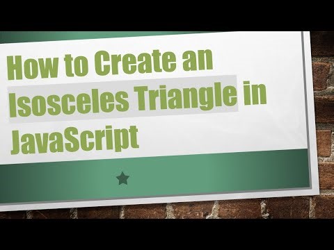 How to Create an Isosceles Triangle in JavaScript