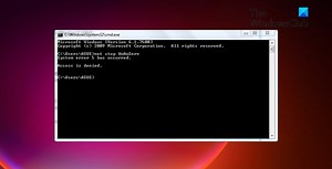 System Error 5 has occurred, Access is denied in Windows 11