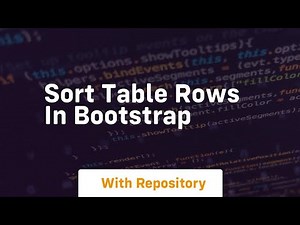sort table rows in bootstrap