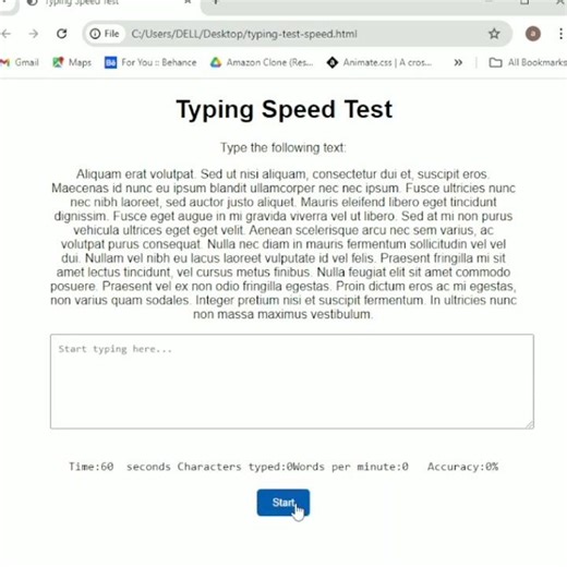 Build Your Own Typing Speed App in Html, Css, Javascript