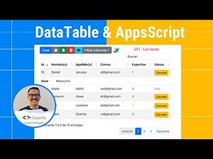 Cómo usar un DataTable con Apps Script - ¿Qué es un datatable?