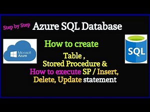 How to Create Table and Stored Procedure in Azure SQL Database step by step | Sarnendu De Academy