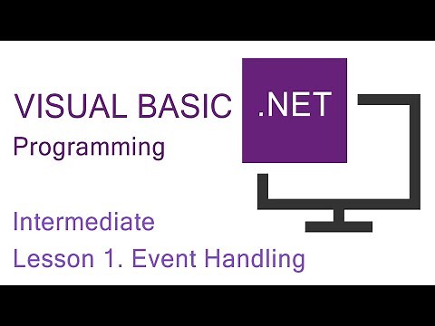 VB.NET Programming. Intermediate Lesson 1. Event Handling