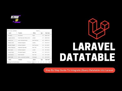 Laravel Datatable | Integrating jQuery Datatable with Laravel